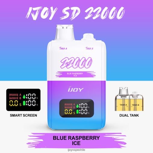 IJOY disposable vape review - iJOY SD 22000 desechable 8BN0J149 hielo de frambuesa azul