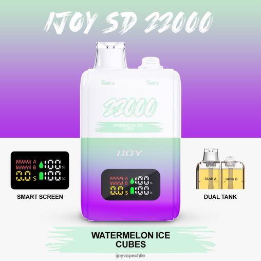 IJOY disposable vape review - iJOY SD 22000 desechable 8BN0J159 cubitos de hielo de sandia